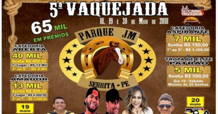 Vem Aí a 5ª Vaquejada do Parque JM em Serrita – PE com R$65.000,00 em prêmios