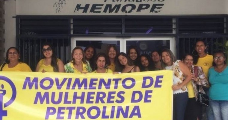 Movimento de Mulheres de Petrolina reforça campanha por doações de sangue ao Hemope e faz visita à cadeia feminina