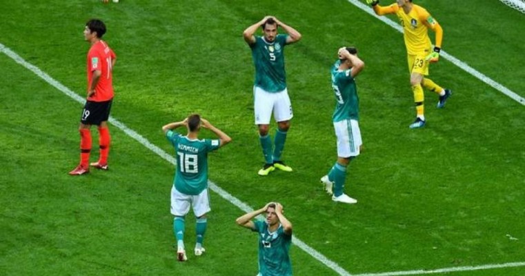 Campeã Alemanha tem apagão, perde para a Coreia do Sul e dá adeus à Copa do Mundo