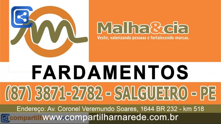 Fardamentos em Salgueiro - PE, Malha & Cia 