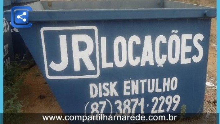 LOCAÇÃO DE CAÇAMBAS ESTACIONARIAS EM SALGUEIRO -PE - JR LOCAÇÕES