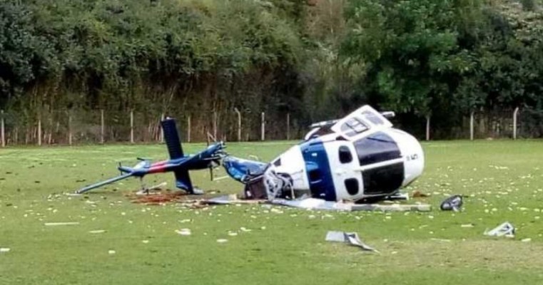 Helicóptero da PM cai com governador do ES a bordo