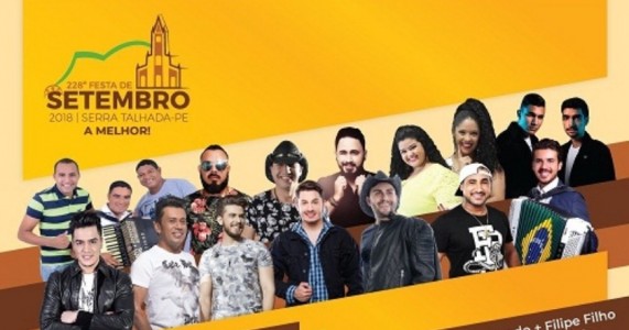 Definidas atrações da Festa de Setembro em Serra Talhada, no Sertão do Pajeú