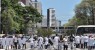 Profissionais de saúde protestam no Recife por salários atrasados
