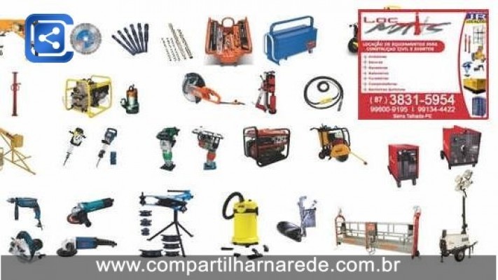 Aluguel de equipamentos para construção civil