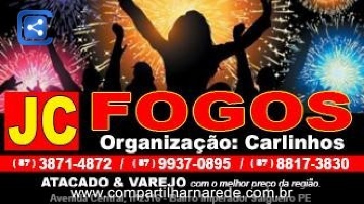 Show Pirotécnico em Salgueiro, PE - JC Fogos