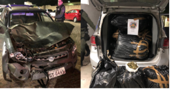 Polícia apreende mais de 143 kg de maconha dentro de carro na BR-428 em Cabrobó