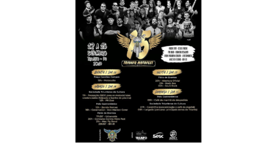 15º Triunfo Moto Fest acontecerá entre os dias 12 e 15 de setembro
