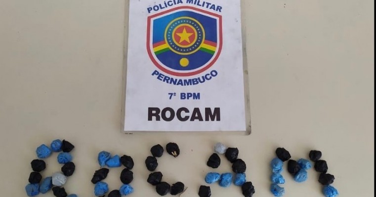 Ouricuri-PE polícias da Rocam prendem homem em Flagrante por tráfico de drogas