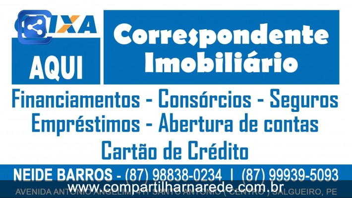 Realize o sonho da casa própria (financiado) em Salgueiro, PE - Correspondente Imobiliário Caixa Neide Barros
