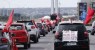 Manifestantes fazem carreata em Brasília contra Copa América