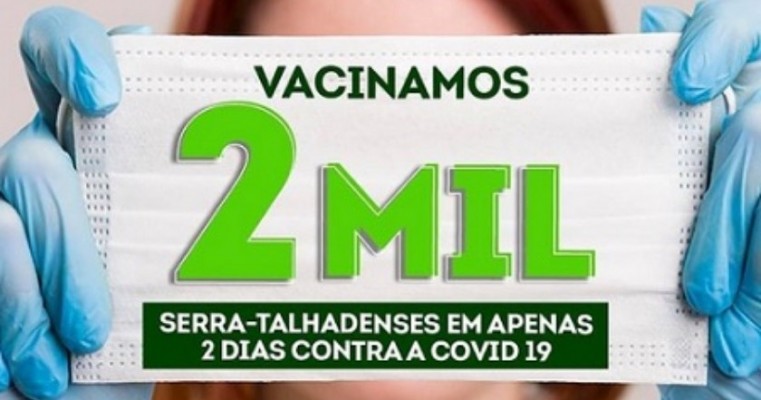 Secretaria de Saúde de Serra Talhada aplica 2 mil doses de vacinas contra a Covid-19 em dois dias