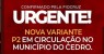 Governo do Cedro confirma circulação de variante da Covid-19 no município