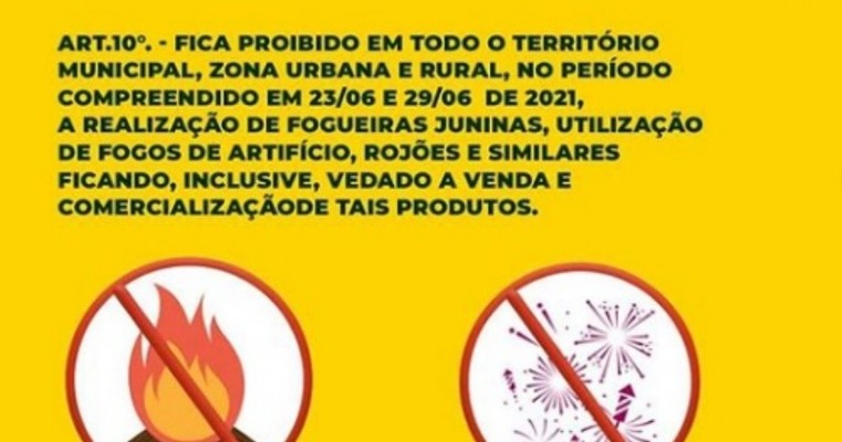Cedro divulga decreto proibindo fogueiras juninas e fogos de artifício