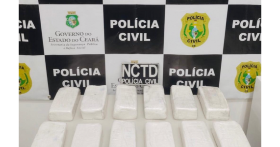 Polícia Civil do Ceará prende mulher em posse de 12 quilos de cocaína em Penaforte