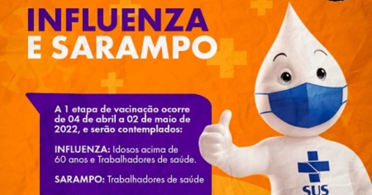 Prefeitura de Salgueiro começa campanha de vacinação contra a influenza e sarampo