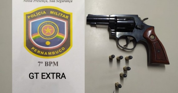 Polícial Militar de folga prende indivíduo com revolver Cal.38 em Ouricuri no Sertão de PE