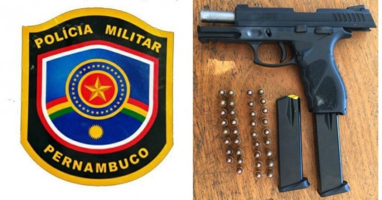 Políciais prendem indivíduo com pistola e munições no bairro Alto do cocar em Petrolina no Sertão de PE