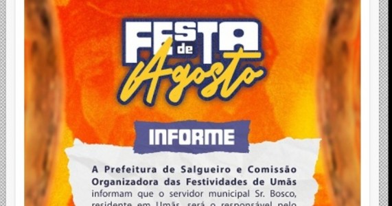 Prefeitura de Salgueiro informa procedimento para instalação de barracas na Festa de Agosto de Umãs
