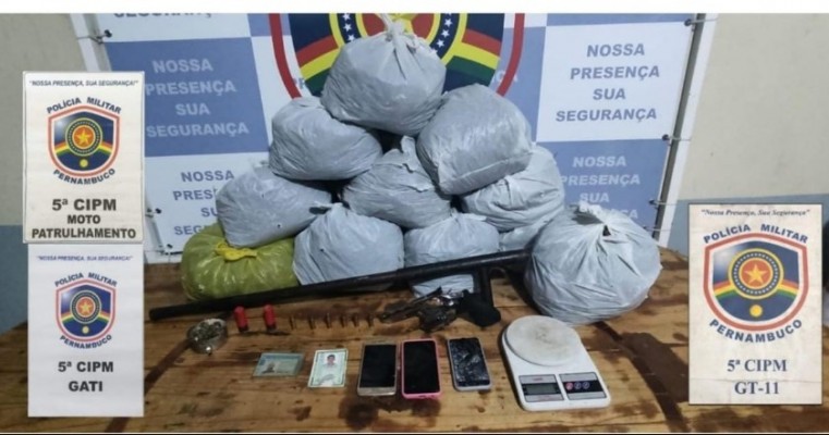 Traficantes são presos com mais de 11 Kg de maconha em Gravatá no Agreste pernambucano