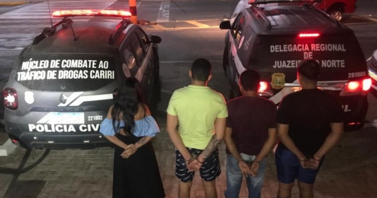 Polícia Civil prende três indivíduos e uma mulher com 28 Kg de maconha em Juazeiro do Norte Ceará