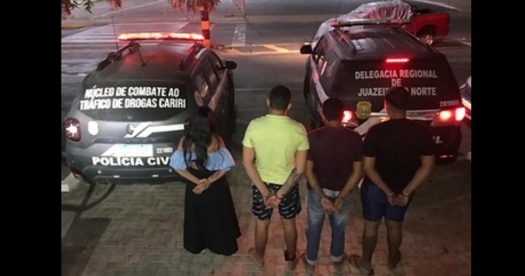 Polícia Civil prende três indivíduos e uma mulher com 28 Kg de maconha em Juazeiro do Norte Ceará