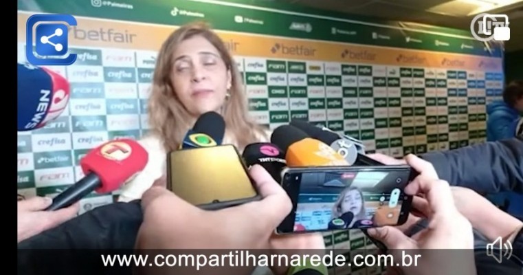 Presidente do Palmeiras, Leila Pereira, enalteceu o trabalho do técnico Abel Ferreira no Palmeiras.