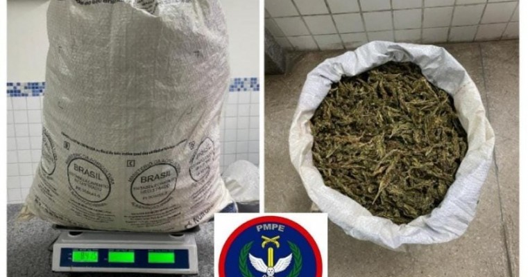 Políciais da 1°CIPM prendem indivíduo com 8.4 Kg de maconha na zona rural de Floresta no Sertão de PE