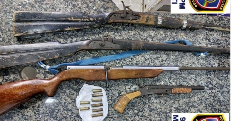 Polícia apreende armas e prende indivíduo na Vila São Sebastião em Trindade no Sertão de PE