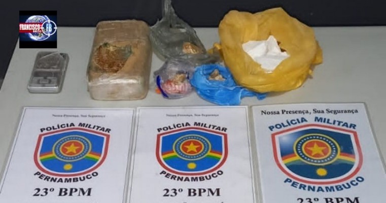 Polícia Militar prende traficante com cocaína e crack no Sertão Pernambuco 