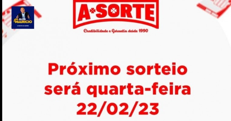 RIFA A SORTE, PRÓXIMO SORTEIO SERÁ QUARTA FEIRA DIA 22/02/23