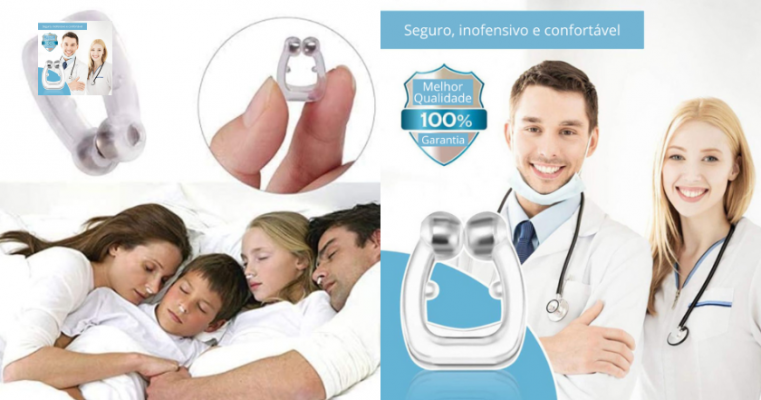 Silicone Magnético Anti-Ronco para Respiração Dispositivo de Clipe para uma Noite de Sono Tranquilal - 4 Pcs