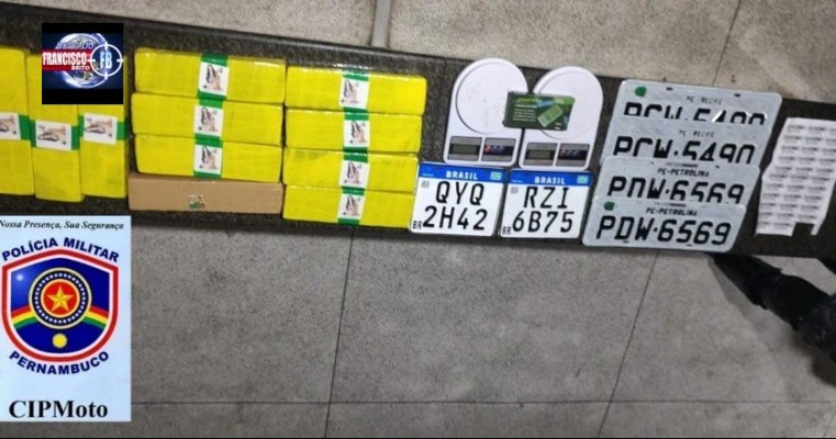 Polícia apreende cerca de 11 Kg de maconha, balanças de precisão e placas de veículos em Pernambuco