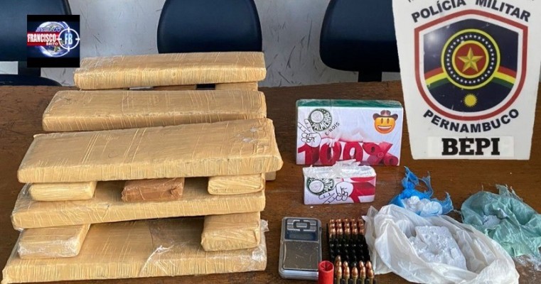 Polícia prende casal do tráfico com 11,8 Kg de maconha e munições em Petrolina no Sertão de PE 