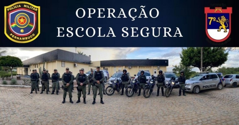 Polícia Militar realiza operação escola segura em Ouricuri, Santa Cruz, Santa Filomena, Bodocó, Exu, Moreilândia e Granito