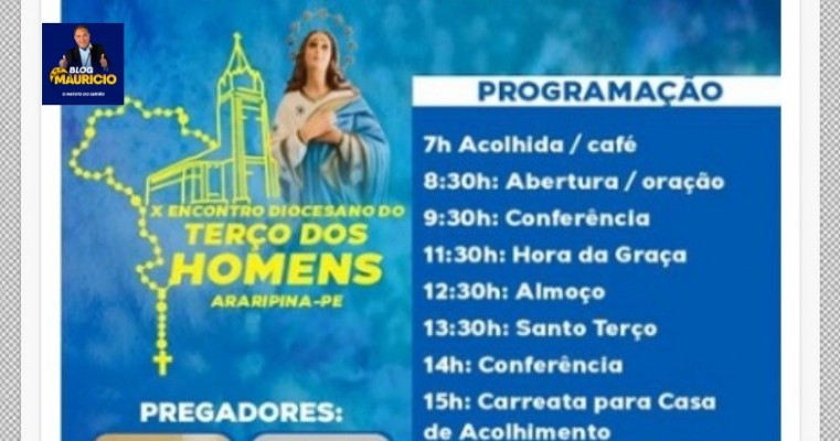 Araripina recebe “X Encontro Diocesano do Terço dos Homens” nesta segunda-feira