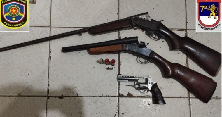 Polícia militar prende indivíduo com armas na zona rural de Exu no Sertão de PE