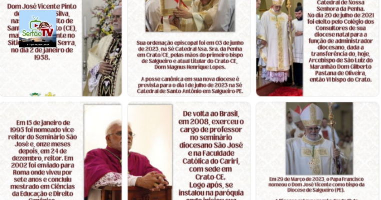 Conheça um pouco da história do novo bispo diocesano, Dom José Vicente