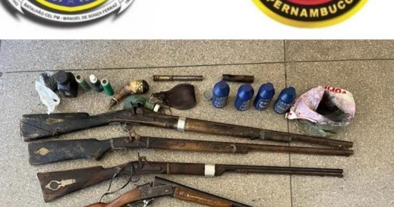 PM apreende armas em São José do Belmonte