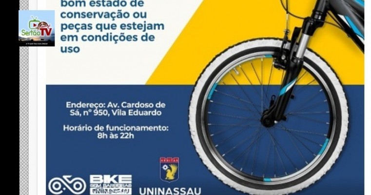 Universidade arrecada bicicletas em Petrolina para adaptá-las a pessoas com deficiência