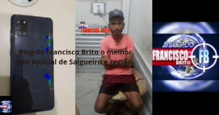 Policiais militares prendem Gatuno após furtar celular de motorista no centro de Salgueiro