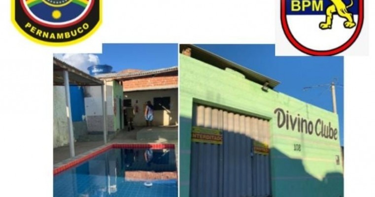 Polícia militar e bombeiros fecha clube com irregularidades no bairro Divino Espírito Santo em Salgueiro