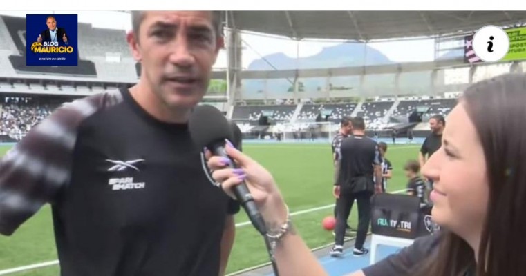 Bruno Lage agradece apoio da torcida do Botafogo em treino aberto: ‘Estou arrepiado
