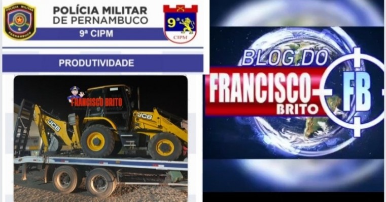Veículos pesados roubados em Lagoa Grande é recuperados pela polícia militar na zona rural de Ipubi.