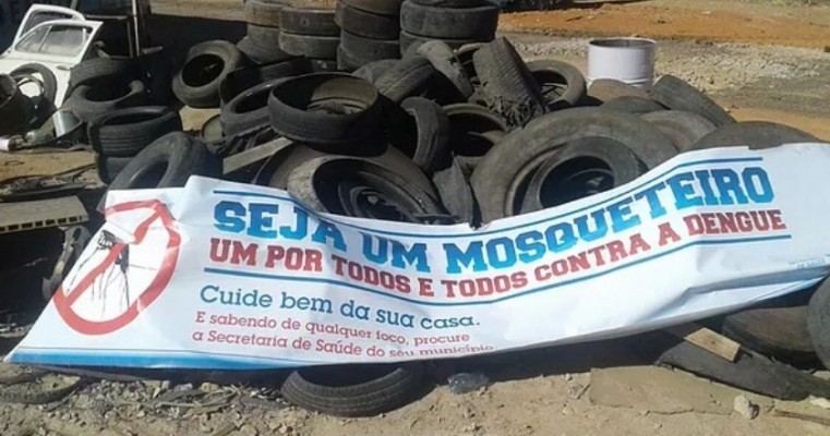 Secretaria de Saúde realiza coleta de pneus na Semana de Combate ao Aedes Aegypti em Salgueiro-PE