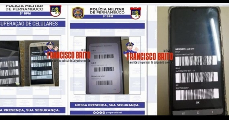 Polícia militar realiza prisão em flagrante e recupera celulares roubados em diversos bairros de Salgueiro