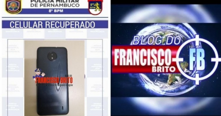 Polícia militar recupera celular furtado na cidade de Verdejante no bairro do Prado em Salgueiro