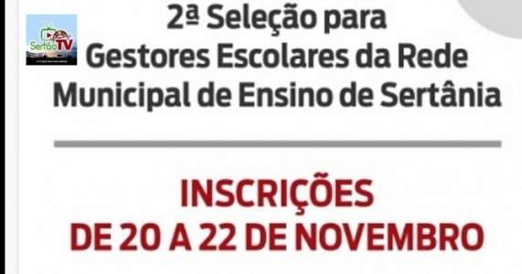 Secretaria de Educação de Sertânia realiza 2ª Seleção de Gestores Escolares