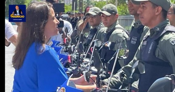 RAQUEL INICIA ANO REFORÇANDO A PM COM 105 MOTOS