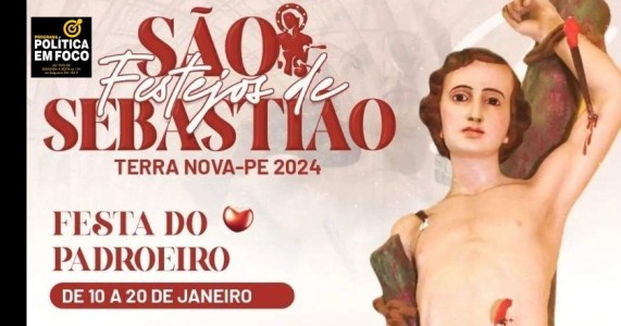 Janeiro, mês do novenário do nosso Padroeiro São Sebastião.Terra Nova 